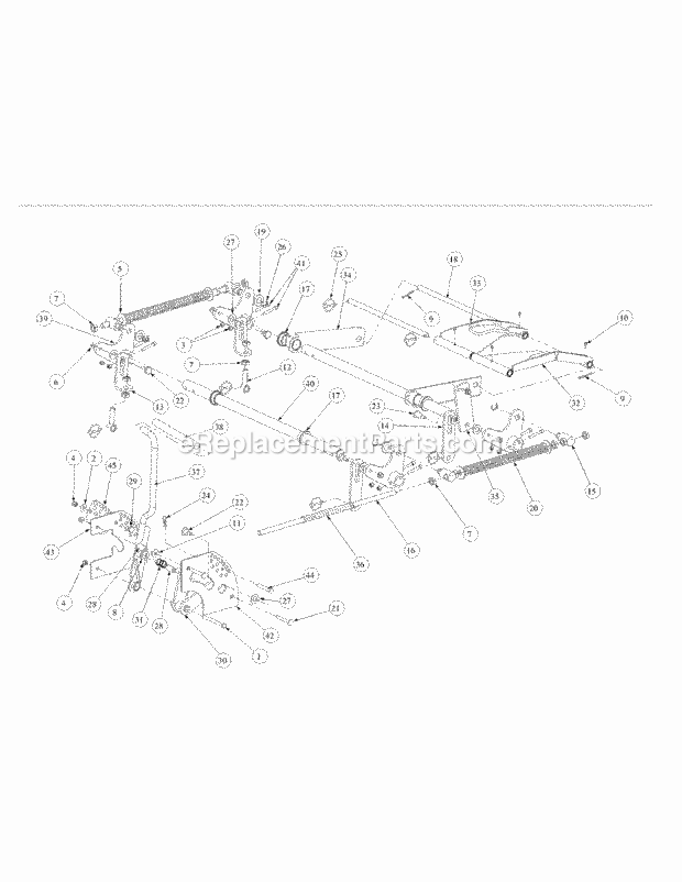 Lift Assembly Diagram and Parts List for (53BB5DAV150) (2003) Cub Cadet Sprayer